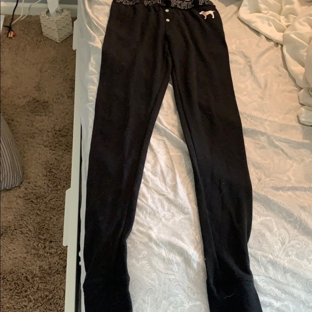 Pink Victoria’s Secret Button up pj pants